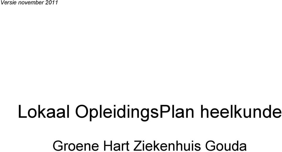 OpleidingsPlan