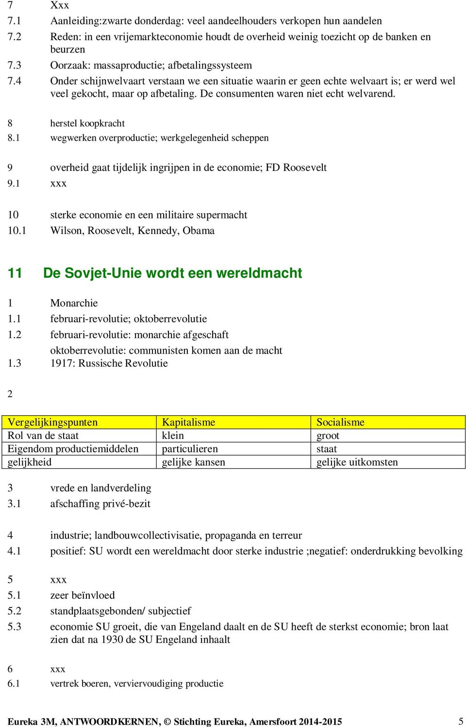 De consumenten waren niet echt welvarend. 8 herstel koopkracht 8.1 wegwerken overproductie; werkgelegenheid scheppen 9 overheid gaat tijdelijk ingrijpen in de economie; FD Roosevelt 9.