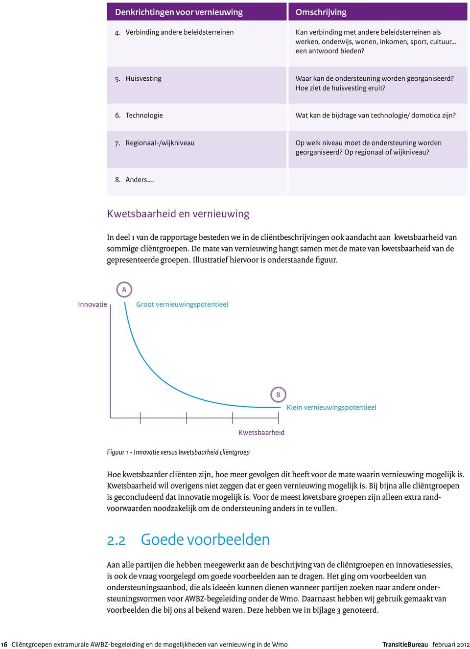 Regionaal-/wijkniveau Op welk niveau moet de ondersteuning worden georganiseerd? Op regionaal of wijkniveau? 8. Anders.