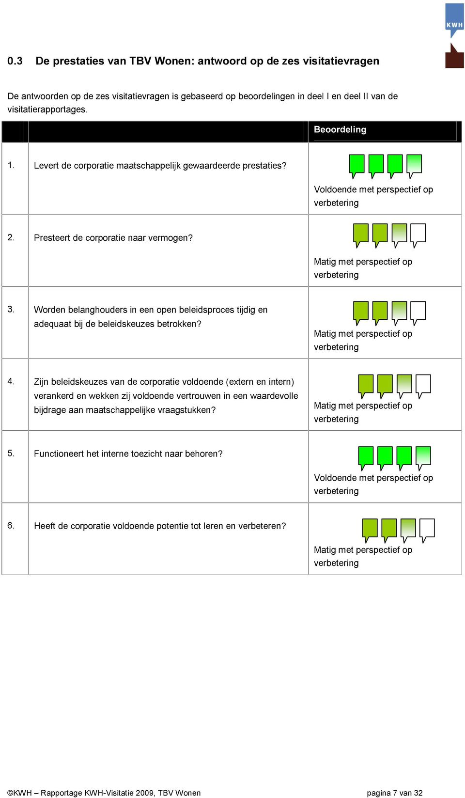 Worden belanghouders in een open beleidsproces tijdig en adequaat bij de beleidskeuzes betrokken? Matig met perspectief op verbetering 4.