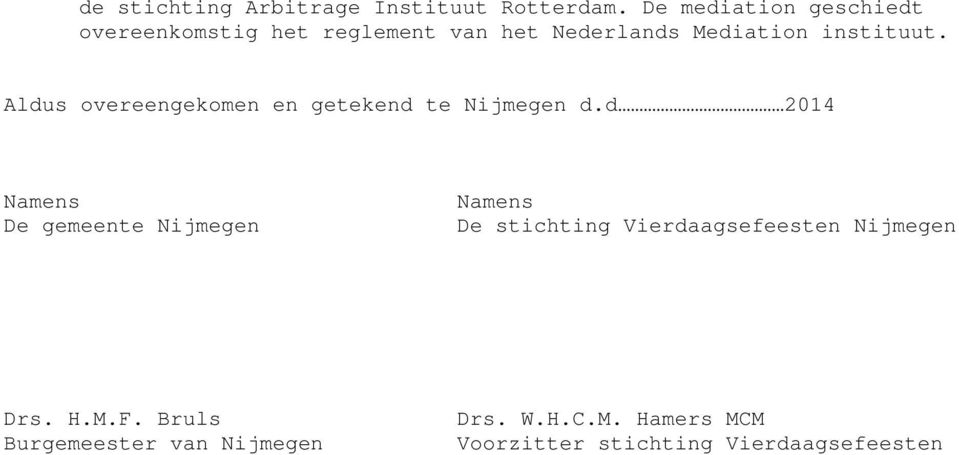 Aldus overeengekomen en getekend te Nijmegen d.