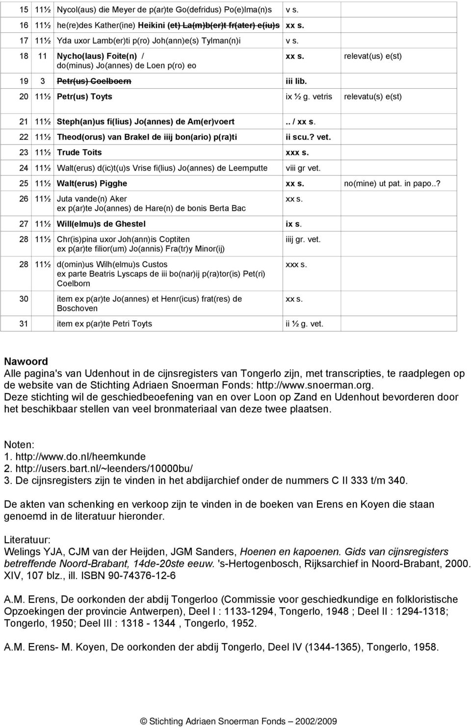 18 11 Nycho(laus) Foite(n) / do(minus) Jo(annes) de Loen p(ro) eo relevat(us) e(st) 19 3 Petr(us) Coelboern iii lib. 20 11½ Petr(us) Toyts ix ½ g.