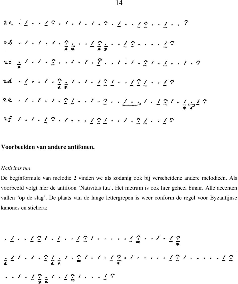 andere melodieën. Als voorbeeld volgt hier de antifoon Nativitas tua.