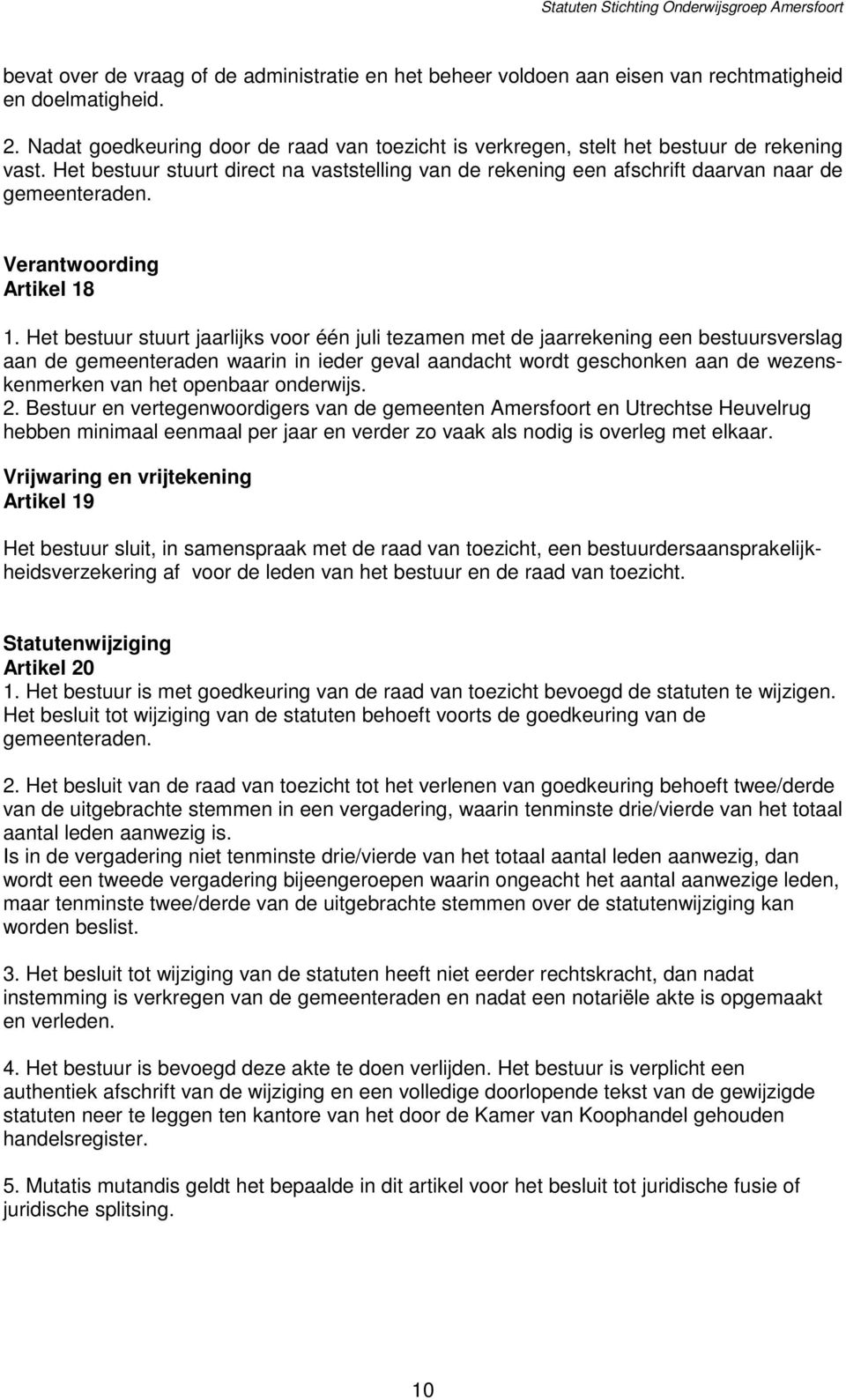 Verantwoording Artikel 18 1.