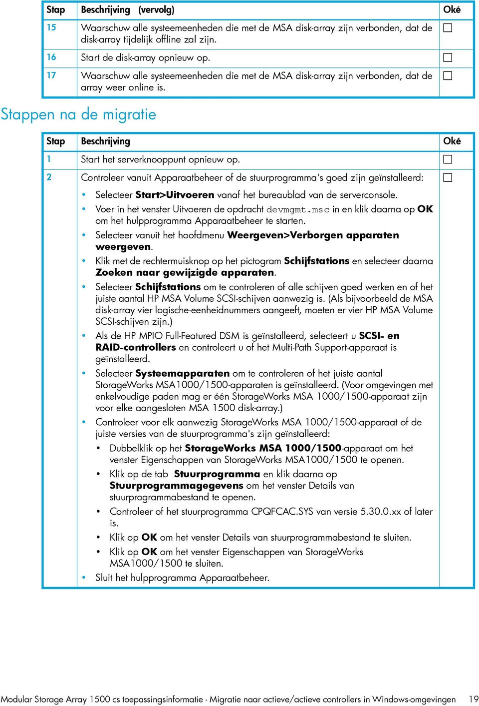 2 Controleer vanuit Apparaatbeheer of de stuurprogramma's goed zijn geïnstalleerd: Voer in het venster Uitvoeren de opdracht devmgmt.