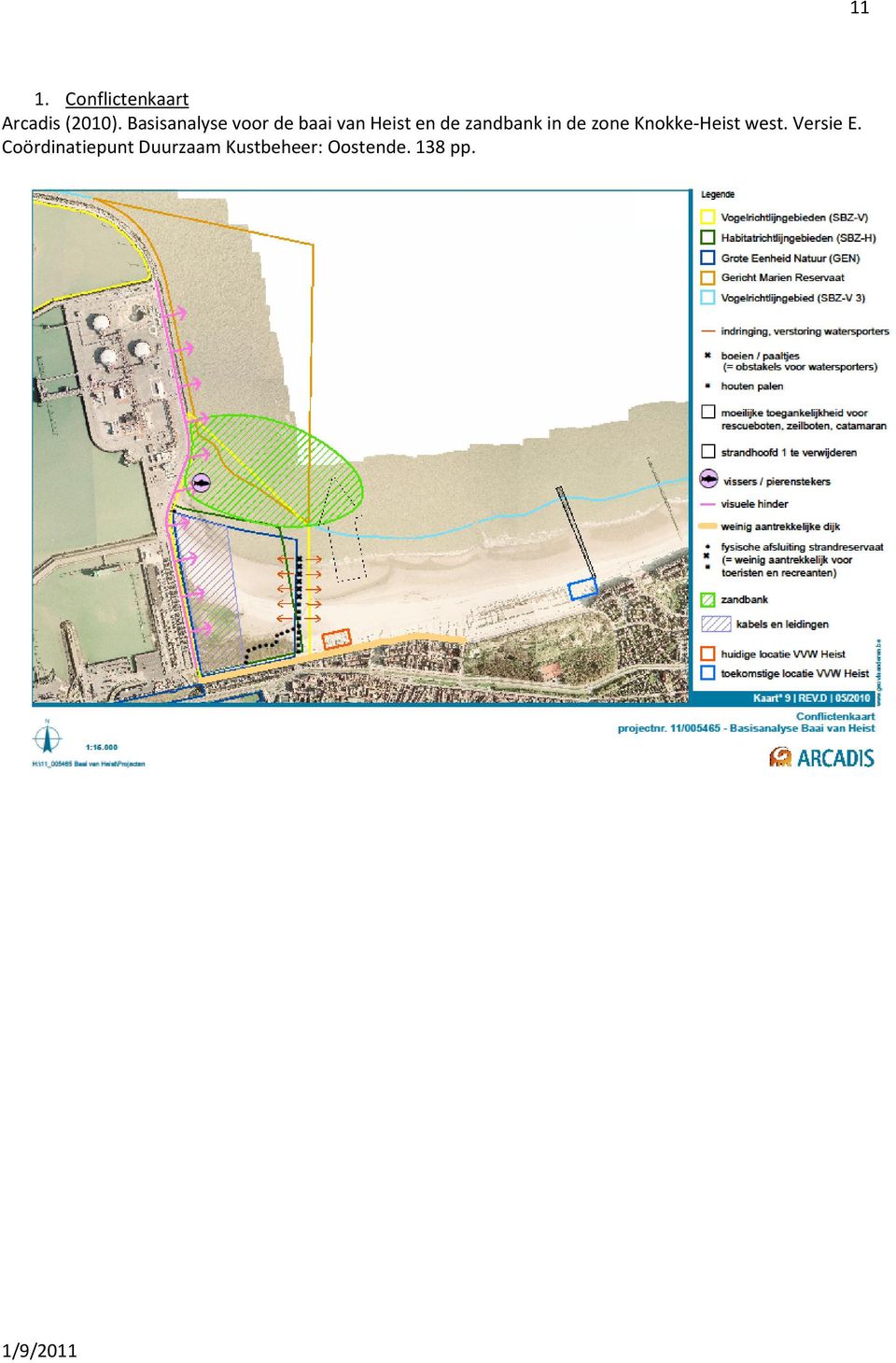 zandbank in de zone Knokke-Heist west.