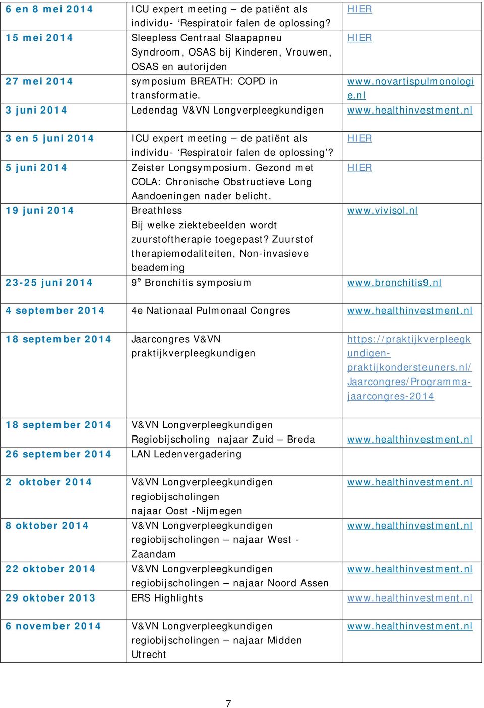 nl 3 juni 2014 Ledendag V&VN Longverpleegkundigen www.healthinvestment.nl 3 en 5 juni 2014 ICU expert meeting de patiënt als HIER individu- Respiratoir falen de oplossing?