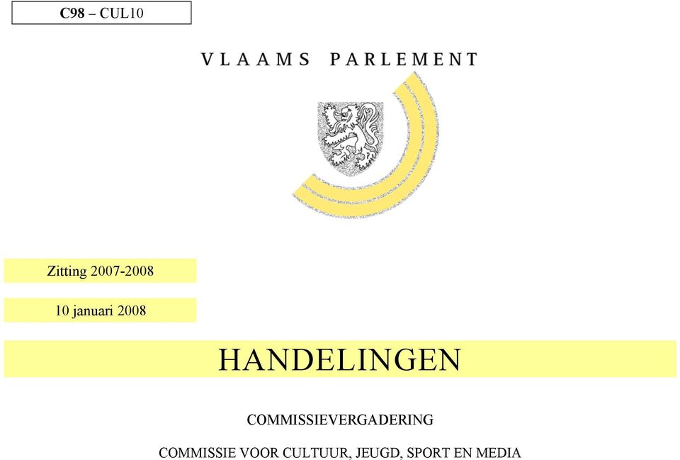 COMMISSIEVERGADERING COMMISSIE VOOR