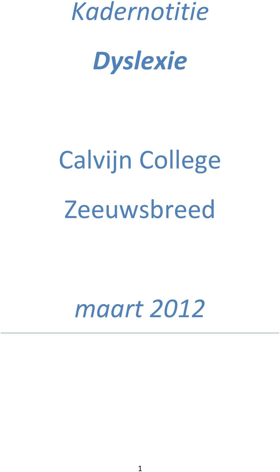 Calvijn College