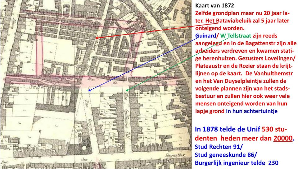 Gezusters Lovelingen/ Plateaustr en de Rozier staan de krijtlijnen op de kaart.