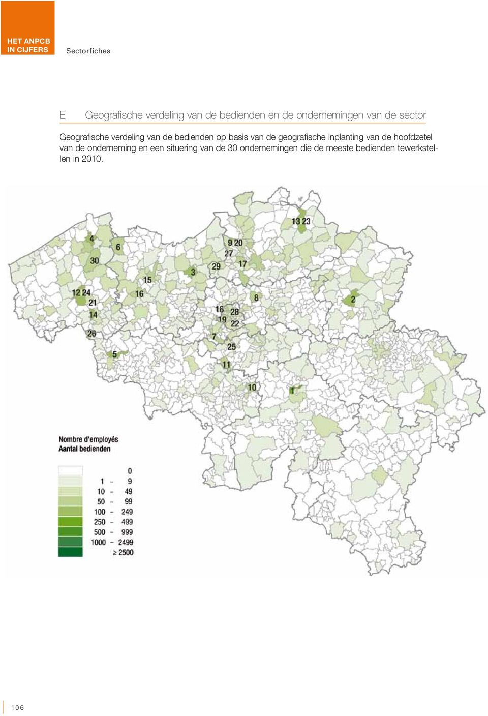 geografische inplanting van de hoofdzetel van de onderneming en een