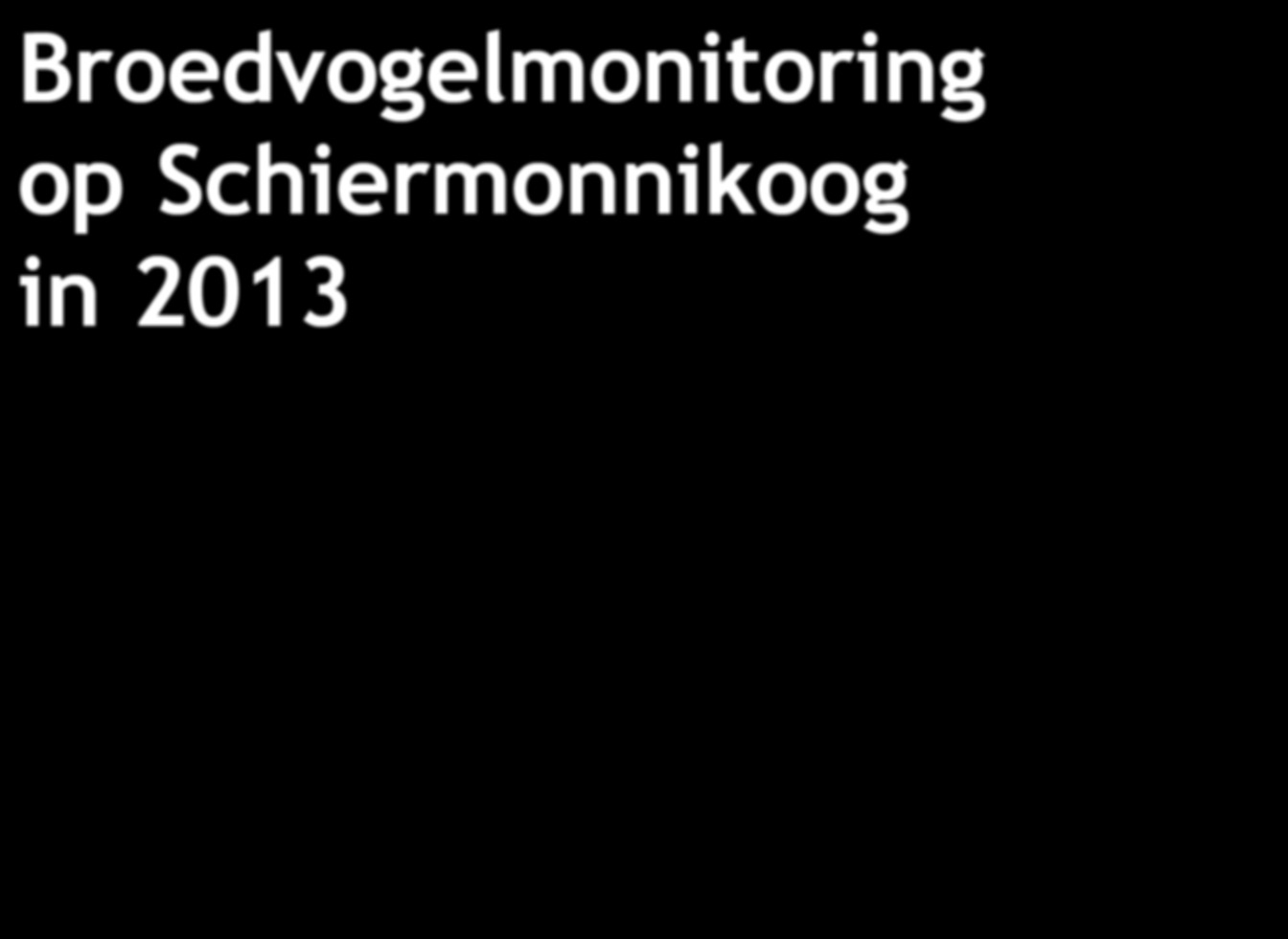 R. Kleefstra Broedvogelmonitoring op Schiermonnikoog in 2013 Broedvogelmonitoring op Schiermonnikoog in 2013 Romke Kleefstra Sovon-rapport 2014/02 Sovon