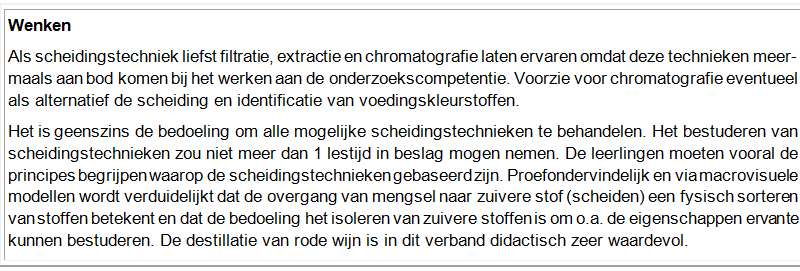 4. Reflecteren a. Besluit Door het toepassen van de scheidingstechniek chromatografie kunnen we de inktsamenstelling analyseren. Deze verschilt van merk tot merk.