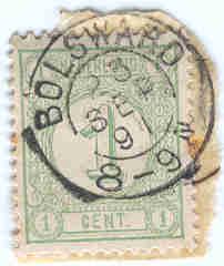 BODEGRAVEN Provincie Zuid-Holland KRPK 0027 1879-01-13 Een kleinrond dagtekeningstempel met nieuwe 18-uur karakters werd verstrekt op 13 januari 1879.