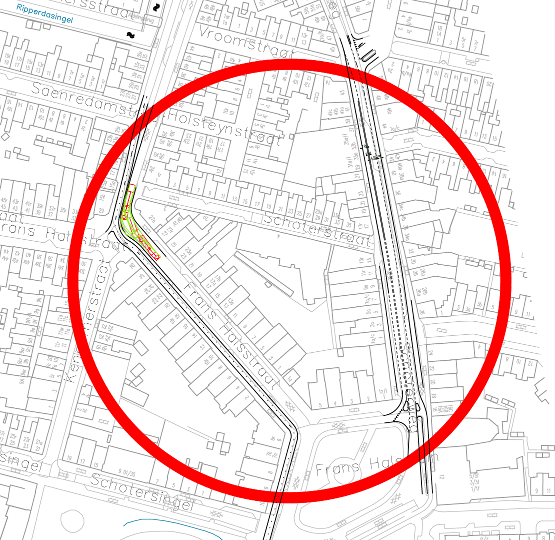 2. Oplossingsrichting en Aandachtspunten - Schoterweg Alternatieve route via de Vroomstraat (onderdeel v/d Rode loper)?