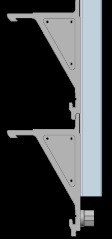 afzagen Montage - Stap 10: Indien breedte en/of hoogte groter zijn dan 800mm worden er tussenversterkingen geplaatst.