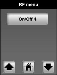 n) Nach erfolgreicher Verbindung zwischen 1-Kanal Funkempfänger und Touch Screen Thermostat erscheint folgender Bildschirm und der rf init Modus am Empfänger wird automatisch beendet.