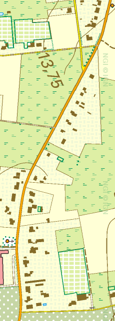 LINTBEBOUWING Figuur: Topografische uitsnijding Broechemsesteenweg, Vremde