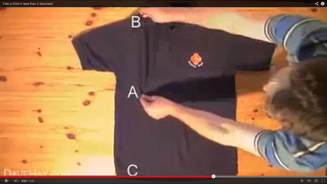How to fold a t-shirt in 2 seconds