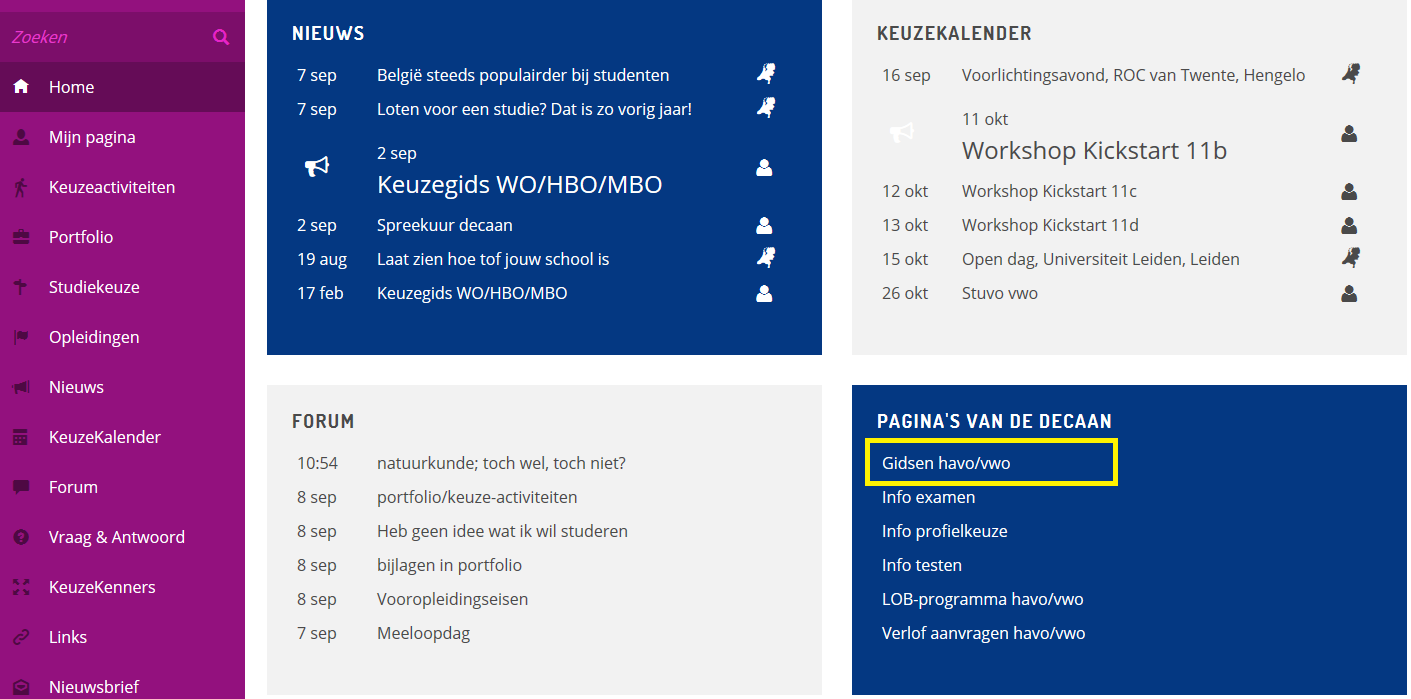 6. Keuzegids MBO/HBO/Universiteit De Keuzegids kan je zien als een onafhankelijke consumentengids die de kwaliteit van alle opleidingen beoordeelt en vergelijkt.