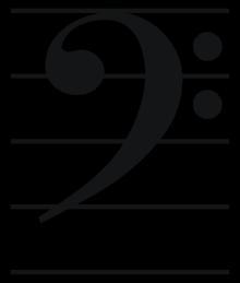 Uitbreiding notenschrift (F-sleutel) Aan het begin van de notenbalk hoort een muzieksleutel te staan. Deze sleutel geeft aan hoe je de noten op de balk moet benoemen / spelen.