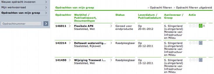 De procedure voor het aanleveren van correcties is beschreven in paragraaf 6.5, Het aanleveren van correcties.