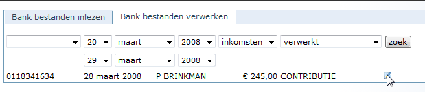 Downloaden van bankafschriften en verwerken van betalingen Betalingen in het systeem kunnen alleen worden verwerkt op basis van de geïmporteerde bankafschriften. Dit gaat als volgt: 1.