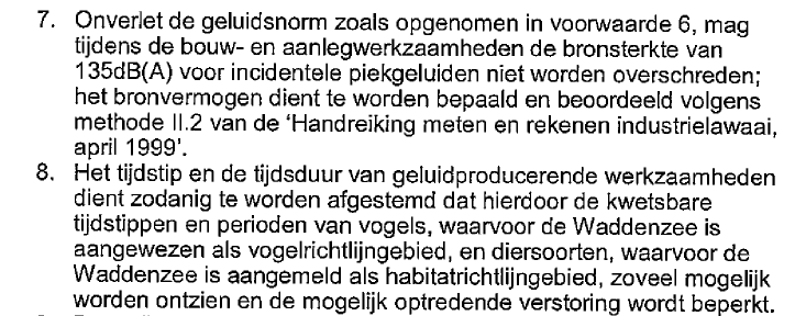 2. TOETSINGSCRITERIUM In het vigerende gedoogbesluit zijn de navolgende geluidvoorschriften opgenomen: In onderhavige rapportage zal de