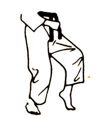 Tachi waza (basisstanden) Musube dachi - hielen tegen elkaar aan zetten en de tenen naar buiten toe laten wijzen. Dit is de stand om vanuit te groeten.