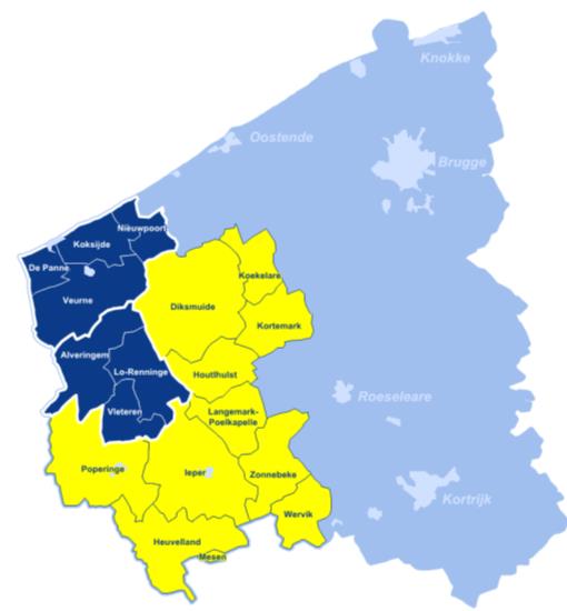 DE BINNENKAMER In totaal gaat dit om 7 ha, waarvan Lo-Reninge de grootste taakstelling