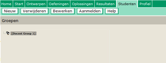 toevoegen aan de groep. Ten slotte zie je hoe je cursisten naar een andere groep kunt kopiëren of uit een groep kunt verwijderen. 8.6.1 Groepen aanmaken Klik op het tabblad Studenten.