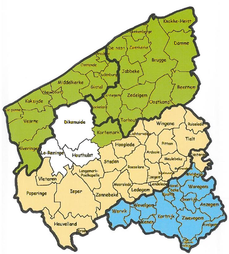 6.2. Provincie West-Vlaanderen Op basis van de besprekingen tijdens de provinciale tafel en de laatste werksessie kan voor West- Vlaanderen worden besloten dat de voorkeur uitgaat naar een