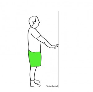 SCHOUDER - MOBILTEIT Oefening 1 Doel: voorwaartse mobiliteit van de schouder vergroten. 1. 2. 3. 4.