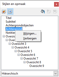 2) Selecteer de tab Achtergrond en vervolgens onder Opvullen de gewenste opvulling in de lijst die opent (Afbeelding 8).