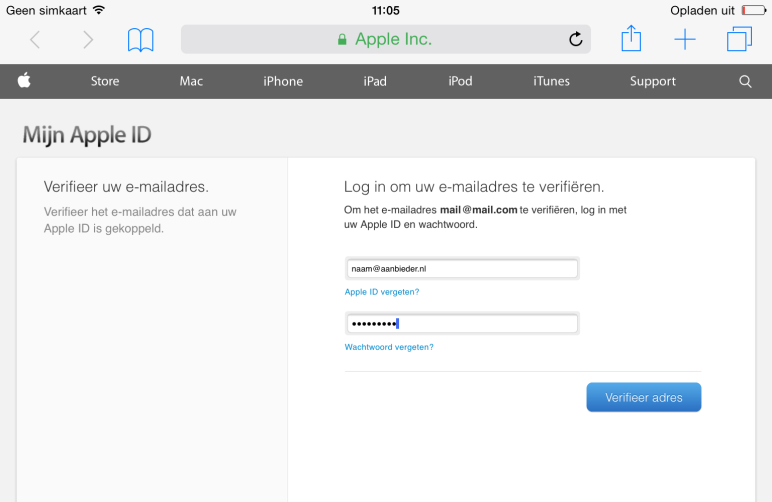 Bonushoofdstuk Een Apple ID maken 9 Er wordt een webpagina geopend.