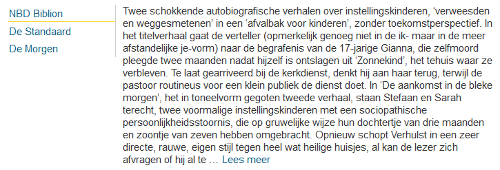 Teveging recensies uit NBD Biblin: In de vrige nieuwsbrief lieten we al weten dat de Aquabrwsers werden uitgebreid met cvers van NBD Biblin.