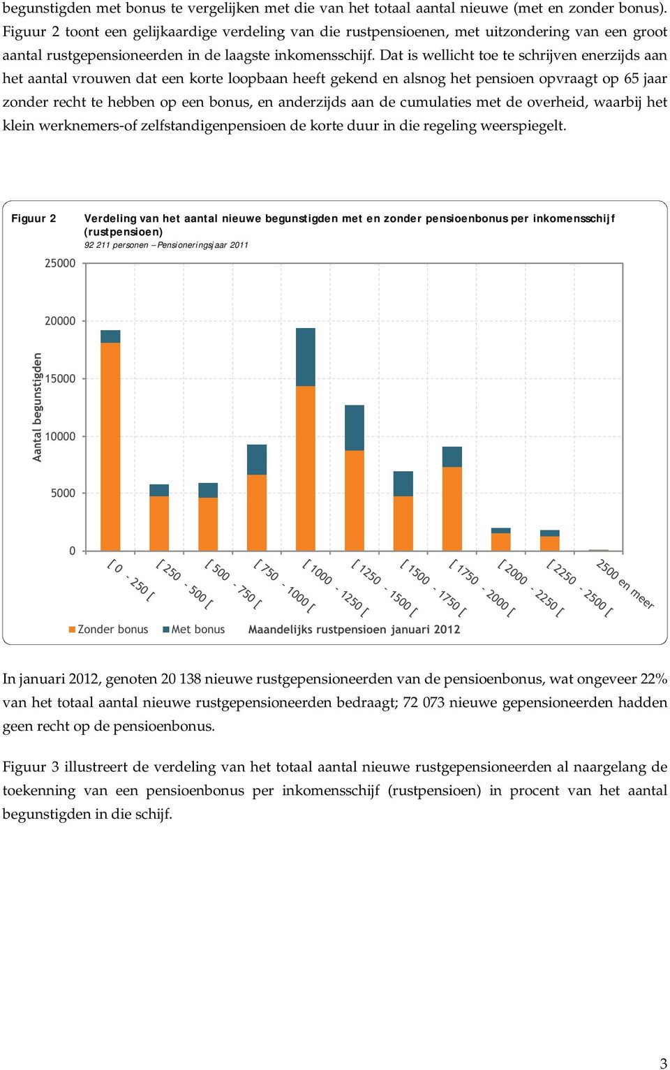 Dat is wellicht toe te schrijven enerzijds aan het aantal vrouwen dat een korte loopbaan heeft gekend en alsnog het pensioen opvraagt op 65 jaar zonder recht te hebben op een bonus, en anderzijds aan