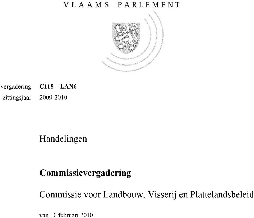 Commissievergadering Commissie voor