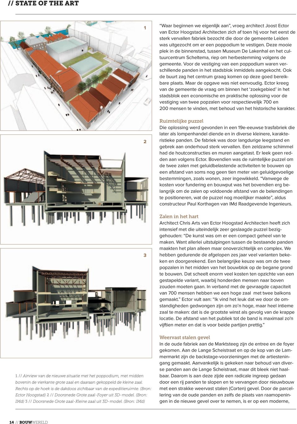 (Bron: IMd) Waar beginnen we eigenlijk aan, vroeg architect Joost Ector van Ector Hoogstad Architecten zich af toen hij voor het eerst de sterk vervallen fabriek bezocht die door de gemeente Leiden