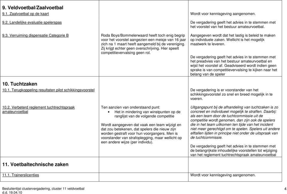 Zij krijgt echter geen overschrijving. Hier speelt competitievervalsing geen rol. Aangegeven wordt dat het lastig is beleid te maken op individuele zaken. Wellicht is het mogelijk maatwerk te leveren.