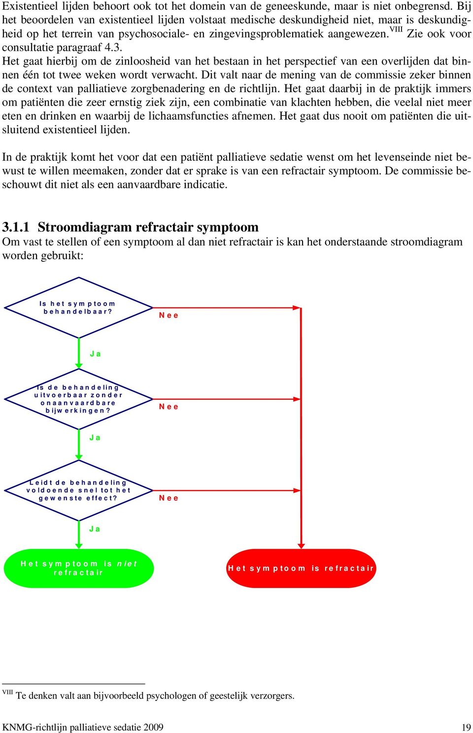 VIII Zie ook voor consultatie paragraaf 4.3. Het gaat hierbij om de zinloosheid van het bestaan in het perspectief van een overlijden dat binnen één tot twee weken wordt verwacht.