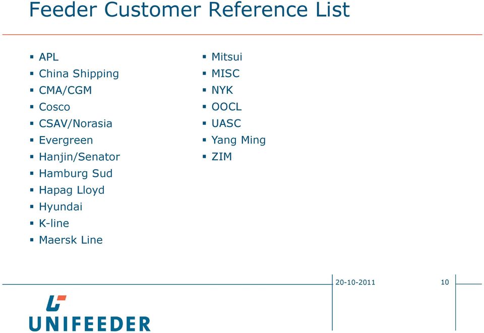 Hamburg Sud Hapag Lloyd Hyundai K-line Maersk Line