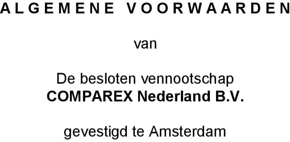 vennootschap COMPAREX