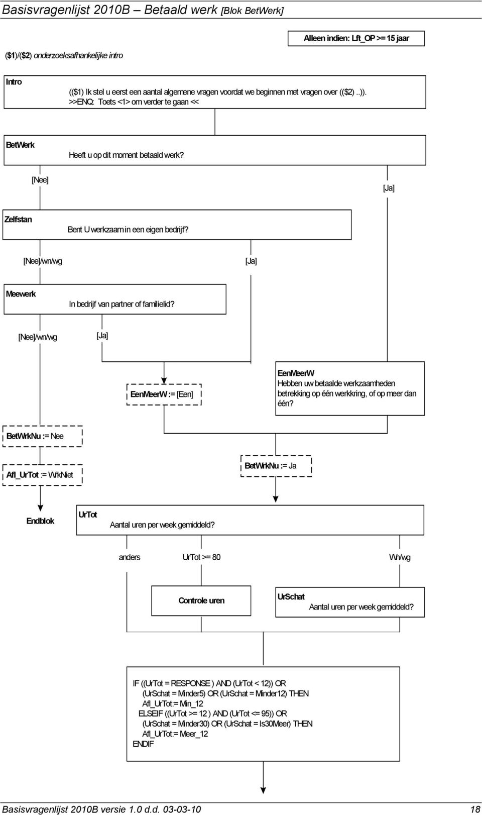 [Nee]/wn/wg [Ja] Meewerk In bedrijf van partner of familielid? [Nee]/wn/wg [Ja] EenMeerW := [Een] EenMeerW Hebben uw betaalde werkzaamheden betrekking op één werkkring, of op meer dan één?