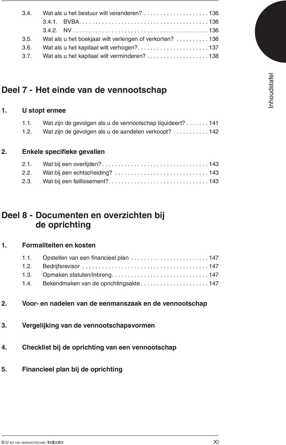 2. Wat zijn de gevolgen als u de aandelen verkoopt?........... 142 2. Enkele specifieke gevallen 2.1. Wat bij een overlijden?...143 2.2. Wat bij een echtscheiding?............................. 143 2.