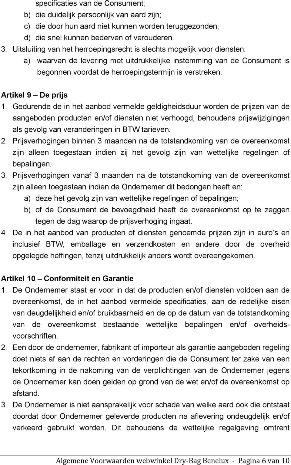 Artikel 9 De prijs 1.