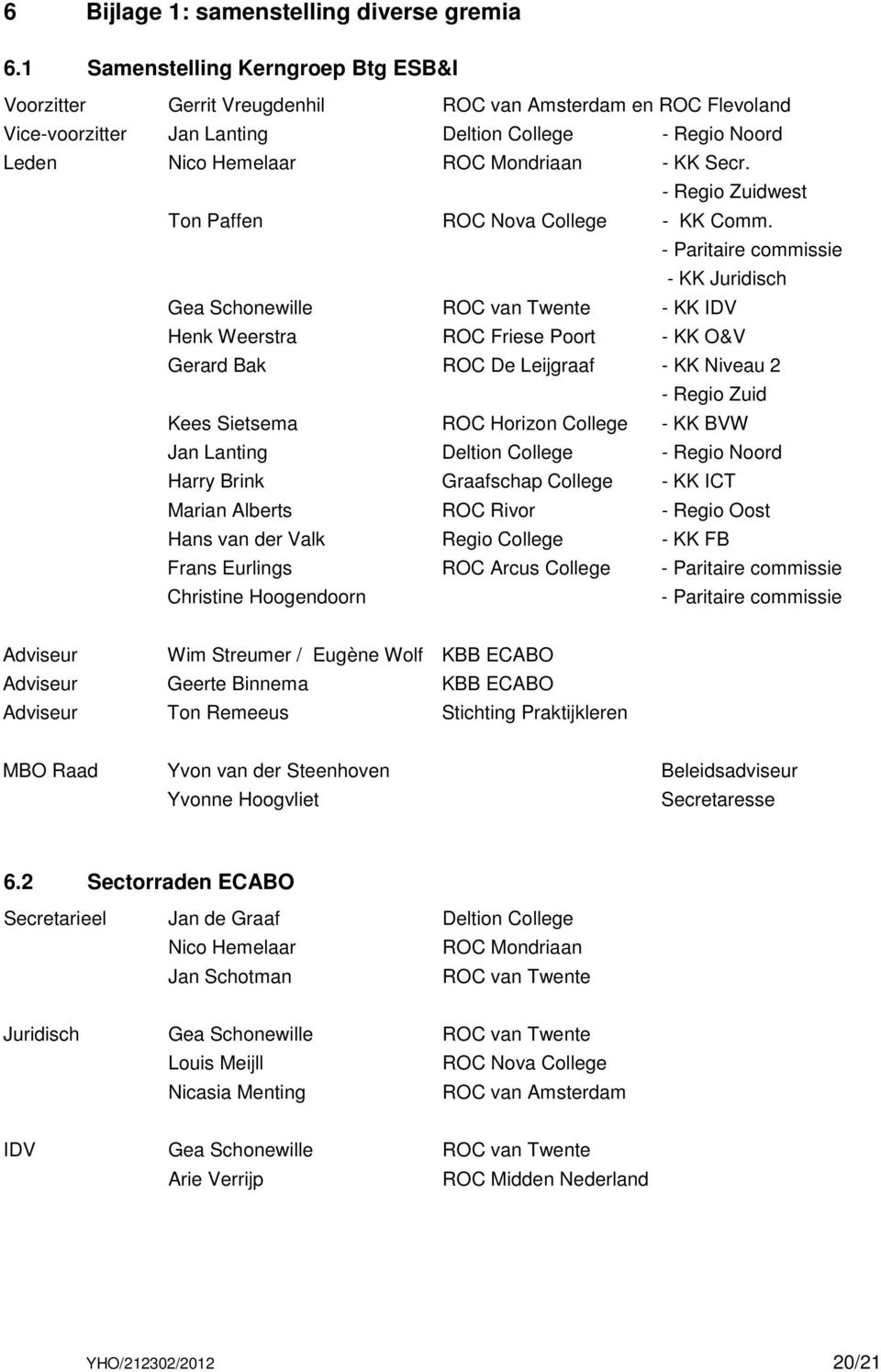 Secr. - Regio Zuidwest Ton Paffen ROC Nova College - KK Comm.