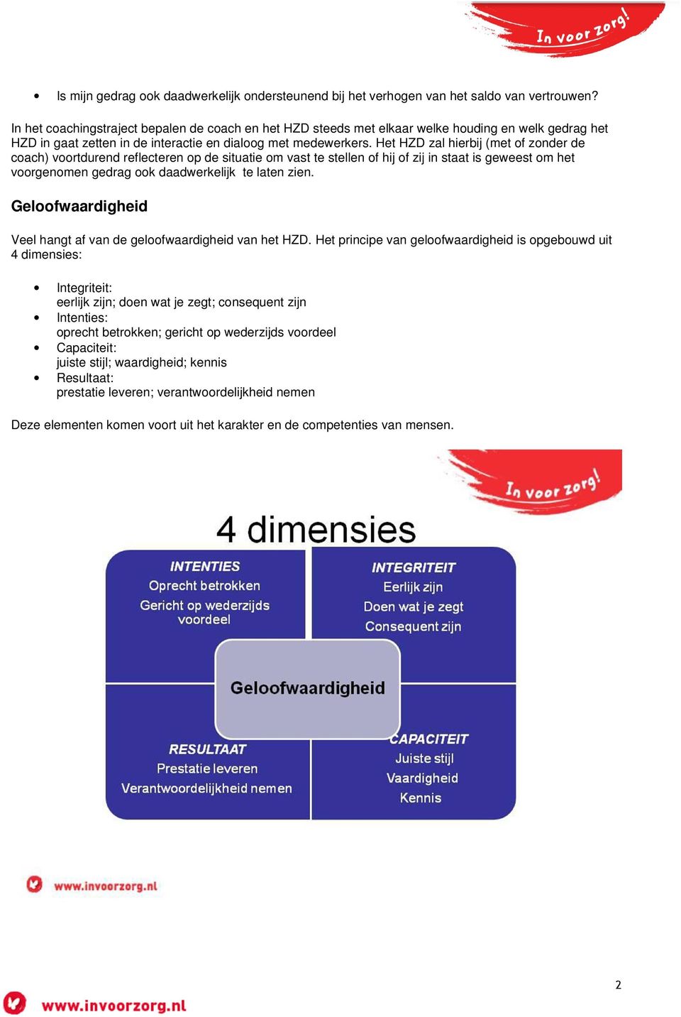 Het HZD zal hierbij (met of zonder de coach) voortdurend reflecteren op de situatie om vast te stellen of hij of zij in staat is geweest om het voorgenomen gedrag ook daadwerkelijk te laten zien.