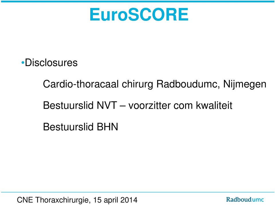 Bestuurslid NVT voorzitter