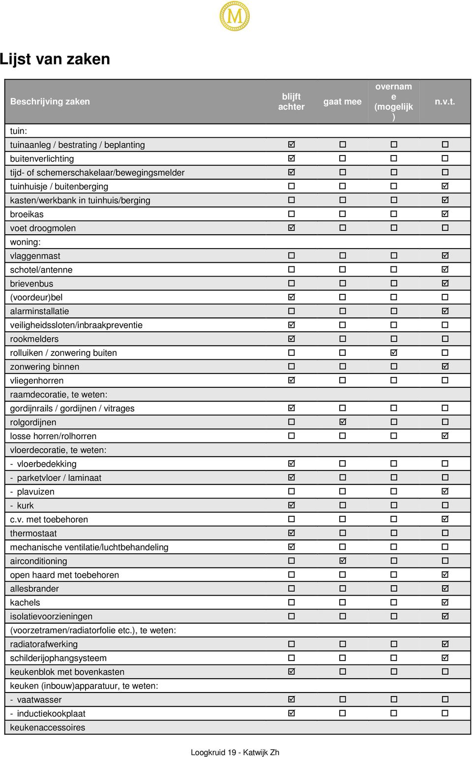 rolluiken / zonwering buiten zonwering binnen vliegenhorren raamdecoratie, te weten: gordijnrails / gordijnen / vitrages rolgordijnen losse horren/rolhorren vloerdecoratie, te weten: - vloerbedekking